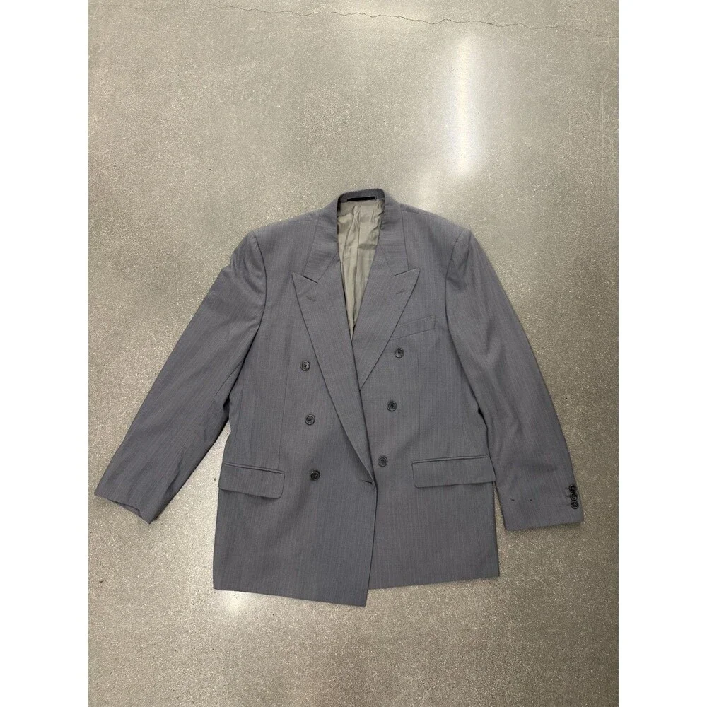 Giorgio Armani Le Collezioni Double Breasted Blazer Suit Jacket Mens 44R Italy
